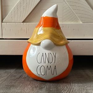 Rae Dunn CANDY COMA Halloween gnome decor.